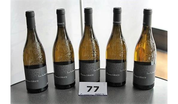 5 flessen à 75cl witte wijn, Les Galimardes, 2019